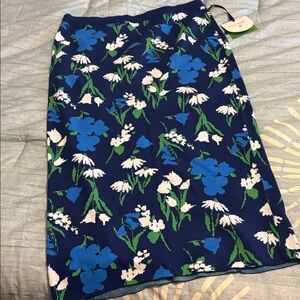 Kate Spade for Target Blue and Green Floral Design Skirt 🆕